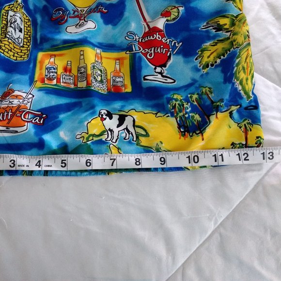 BIG DOGS Swim Trunks Men's M Multicolor Happy Hour Dog Mesh Drawstring Pockets - Picture 13 of 15